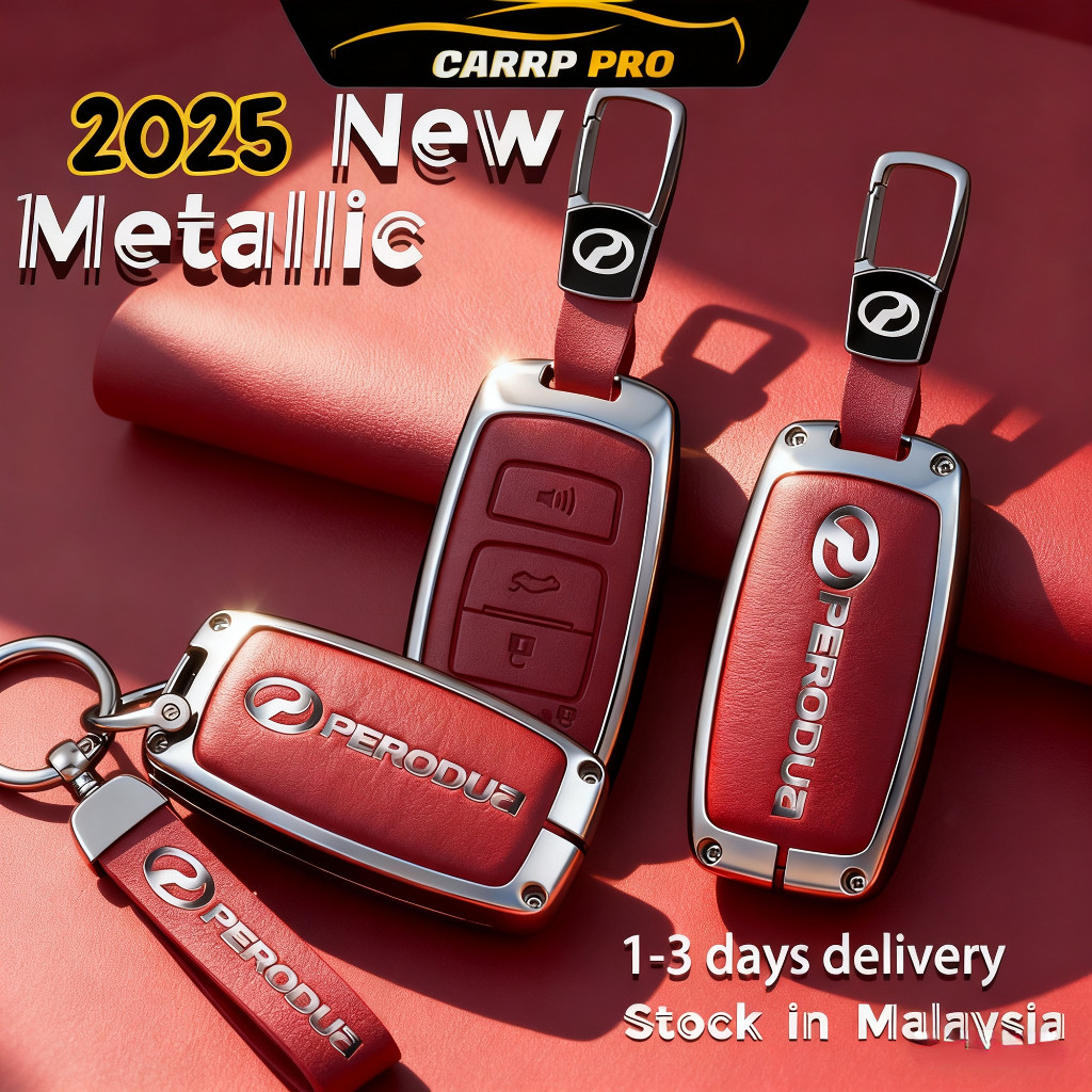 Zinc Alloy Leather Car Key Soft Case Cover Perodua Bezza Axia 2023-2025 ...
