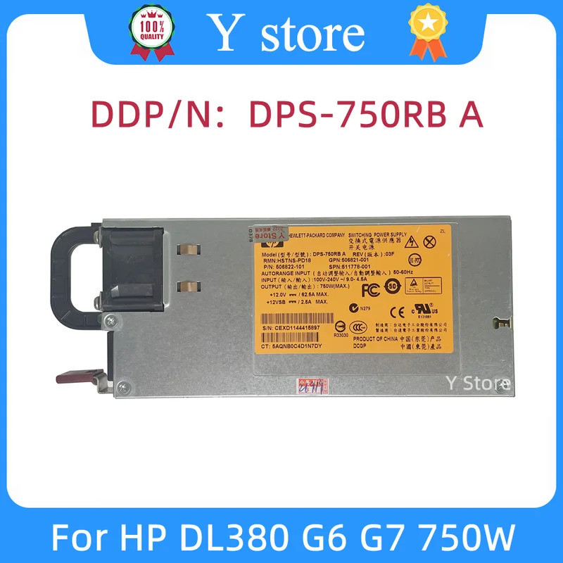 Y Store Original Untuk HP DL380 G6 G7 750W Pelayan Bekalan Kuasa DPS ...