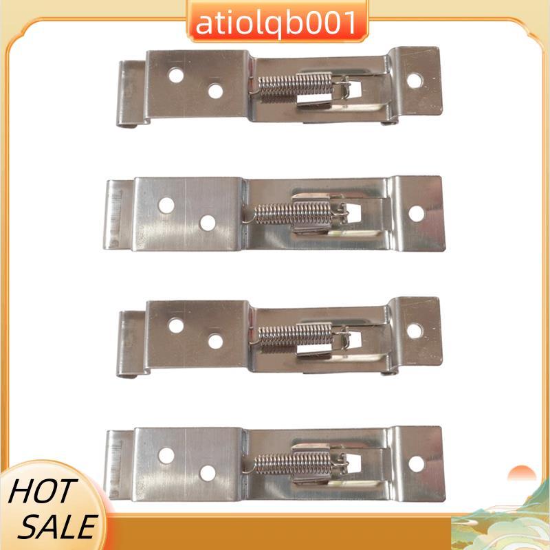 4PCS Rectangular Car License Plate Spring Loaded Stainless Steel ...