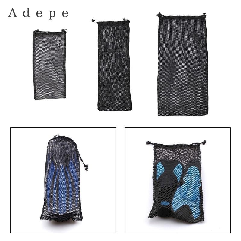 Adepe Scuba Diving Fins Drawstring Bag Organizer Pouch Mesh Gear Carry ...