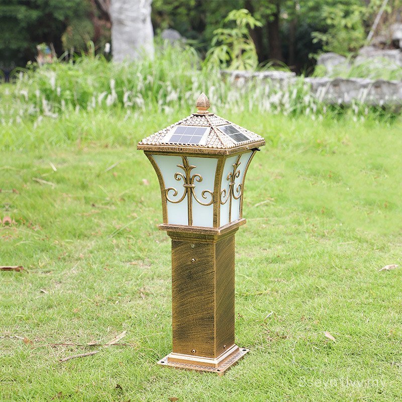 Lampu Rumput Suria Aluminium Eropah Taman Rumput Halaman Halaman Villa ...