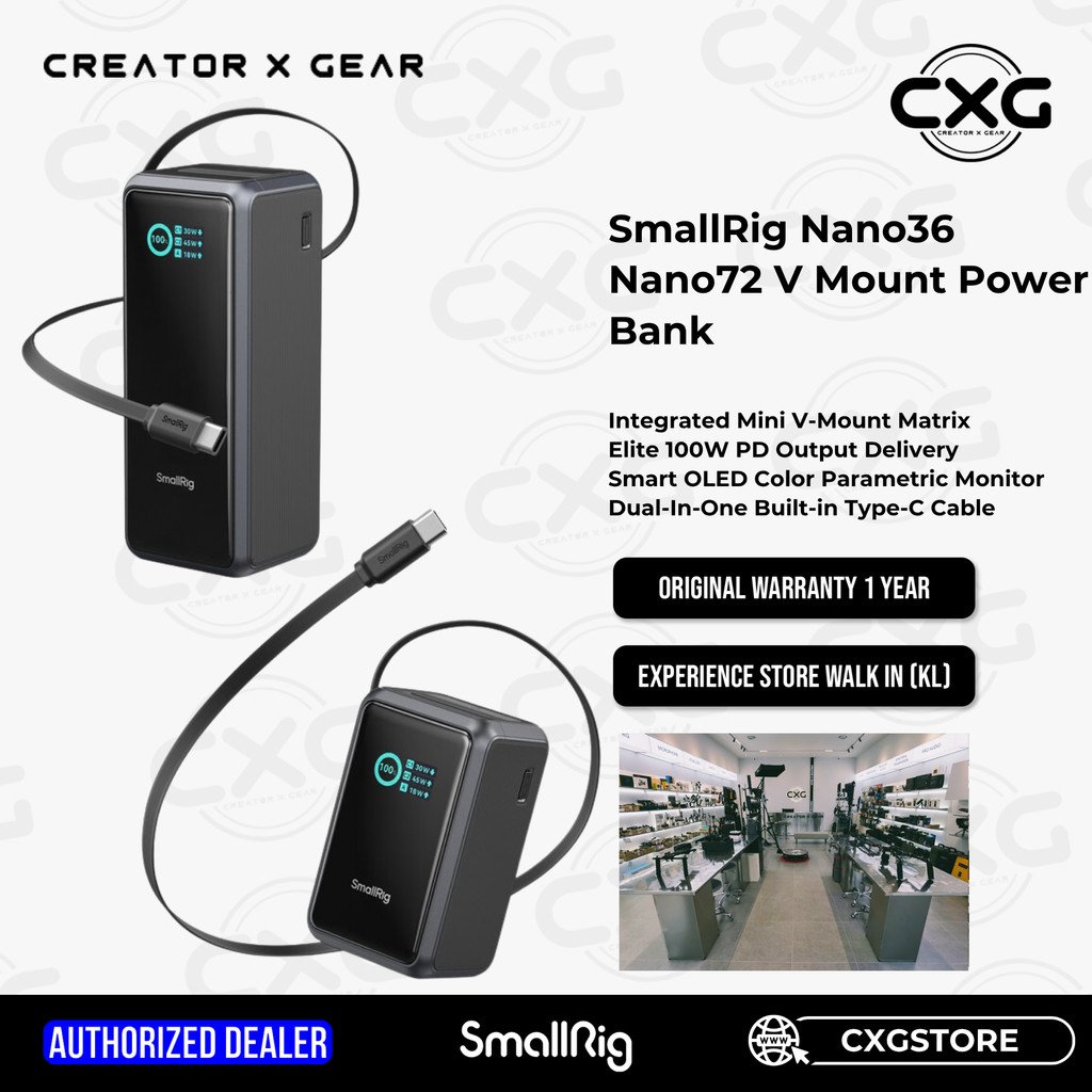 SmallRig Nano36 Nano72 V-Mount Power Bank 10000mAh 20000mAh 100W Fast ...
