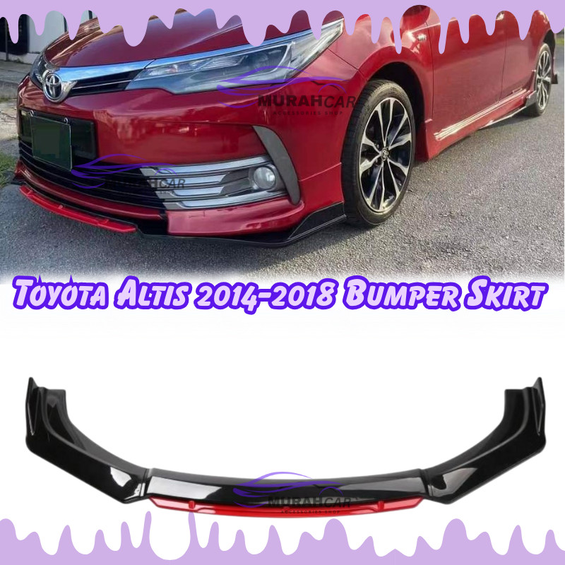 Toyota Altis 2014-2018 Front Bumper Rear Spoiler Diffuser Lip Wrap ...