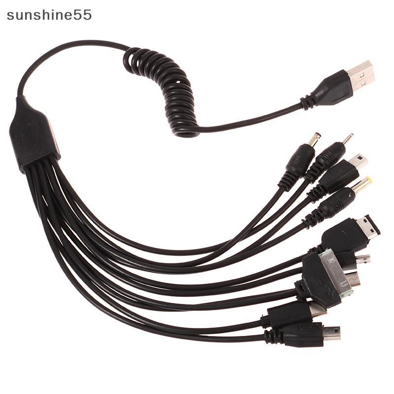 Sun 1Pc 10 In 1 Micro USB Multi Pin Cable Charger Universal USB Adapter ...