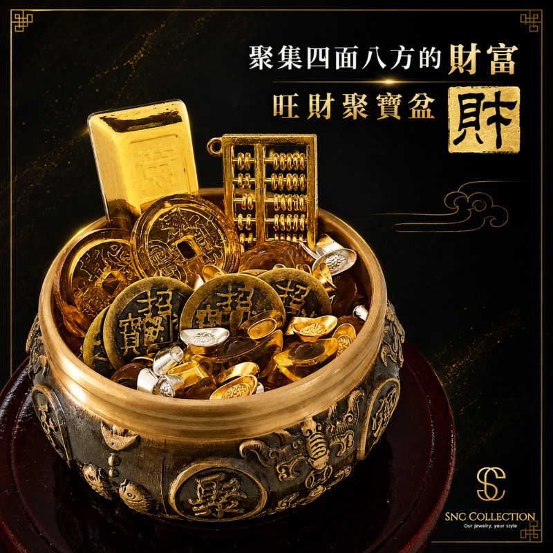 SNC】<八宝·聚宝盆> 助财运好运<Eight Treasures·Cornucopia> Helps