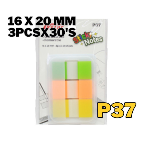 ASTAR PVC Sticky Notes / 记号贴 P37 16MMX20MM (3padx30Sheets) (PRICE FOR 1 ...