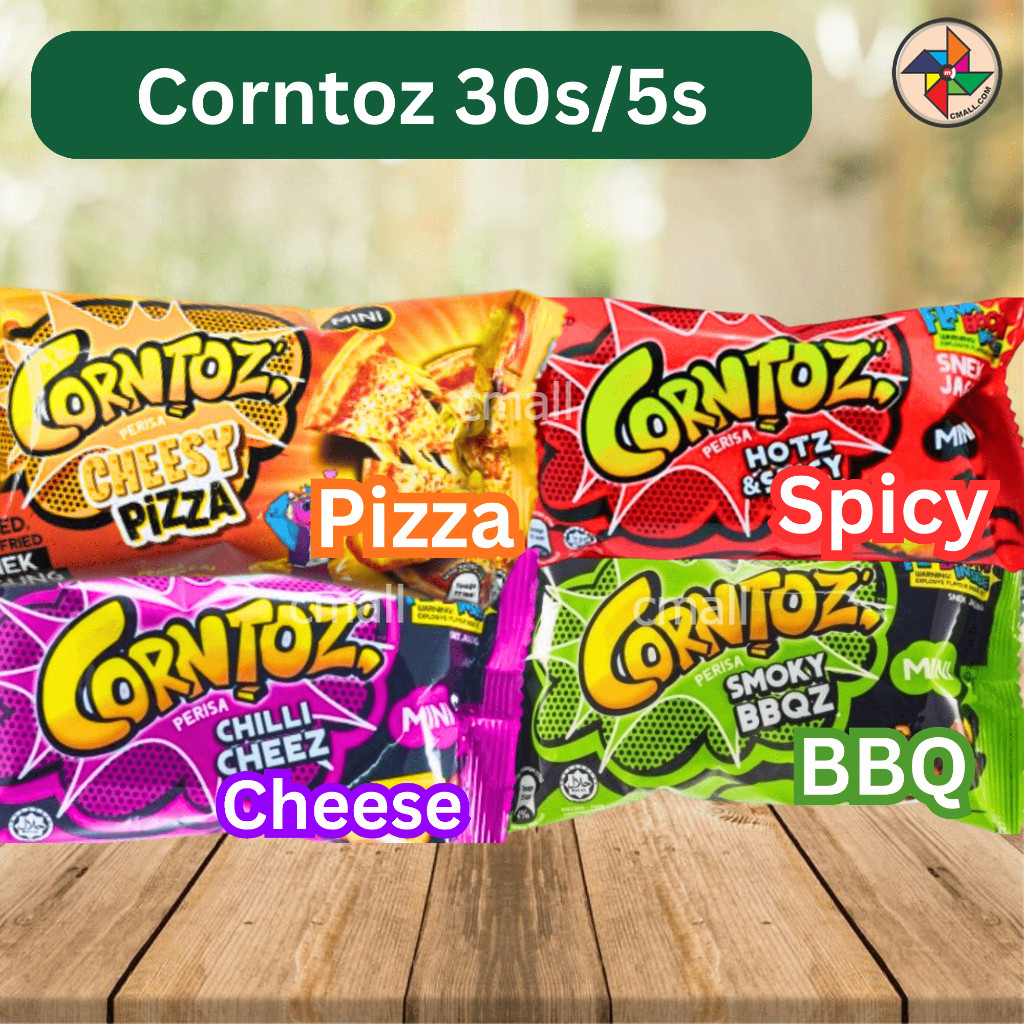 [CM]Corntoz Crackers Mini Corn Snacks Hotz&Spicy/Smoky BBQZ/Chilli ...