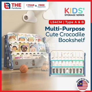 THE L54cm Shark Design Children Storage Toy Rack Bins Child Utility Bookshelf Storage