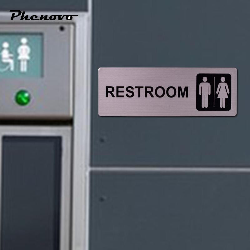 [Phenovo] Men And Women Toilet Signage Restroom Sign Lightweight Self ...