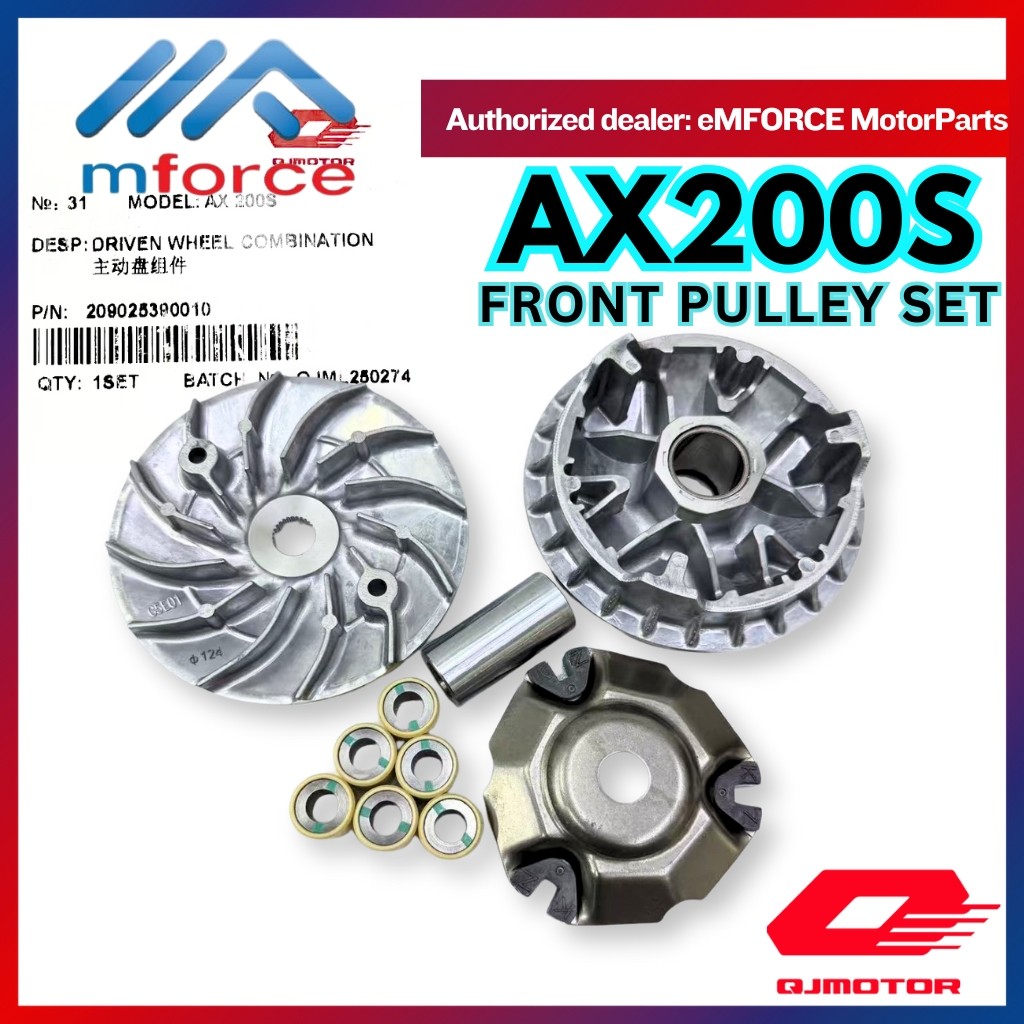 AX200 AX200S AX 200 FRONT PULLEY SET DRIVEN WHEEL 209025390010 ROLLER ...
