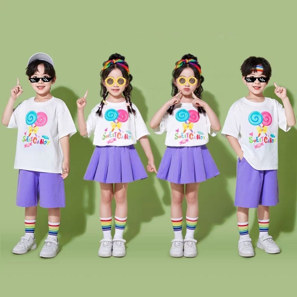 Children Cheerleading Costume Day 1 Kindergarten Performance Costume ...