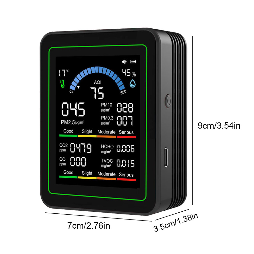 10-in-1 Air Quality Tester Real-Time Air Quality Meter for Home Office ...