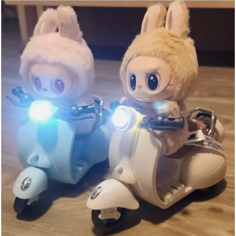 (No Toy) For POP MART LABUBU The Monsters Motorcycle Ride with Lights ...