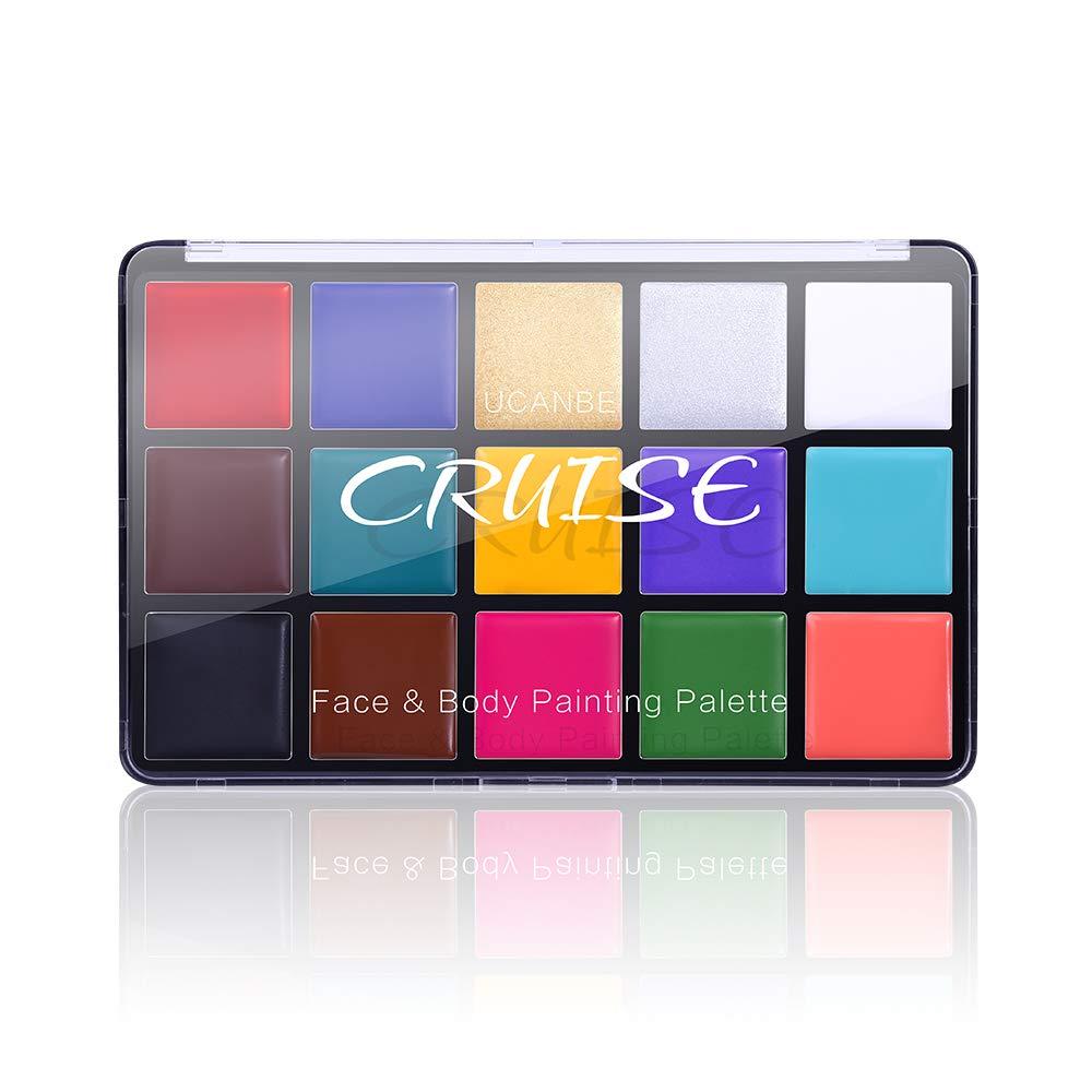 UCANBE Face Body Paint Oil, Professional 15 Colors FX Makeup Palette ...