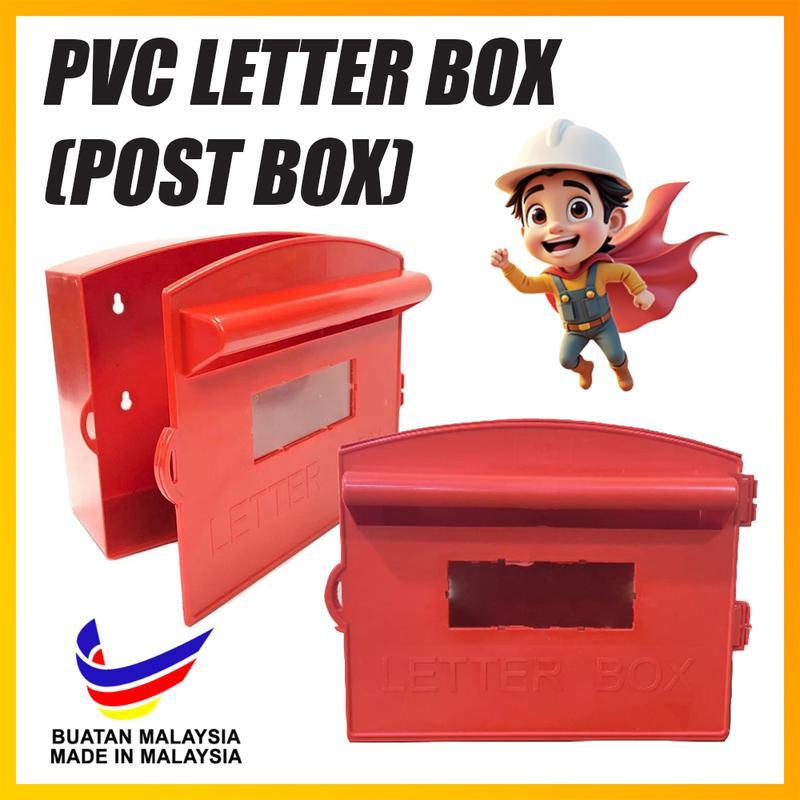Peti Surat Plastik Merah / Red Pvc Post Letter Box Red Plastic Mail Box ...