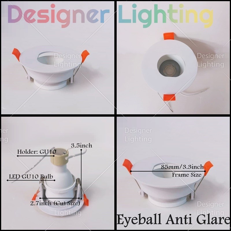 Designer Lighting Anti Glare Eyeball Fitting Deep In Casing Eyeball ...
