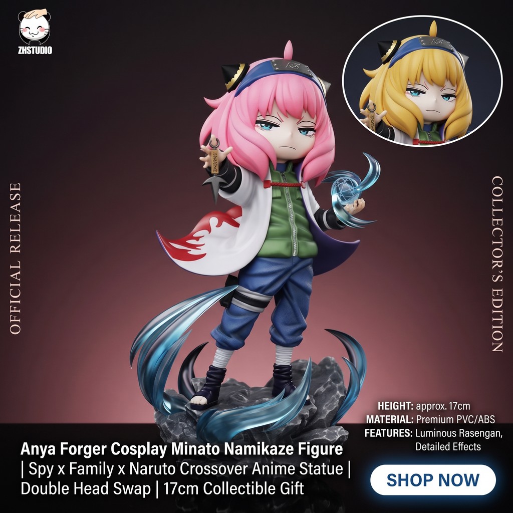 Anya Forger Cosplay Minato Namikaze Figure | Spy x Family x Naruto ...