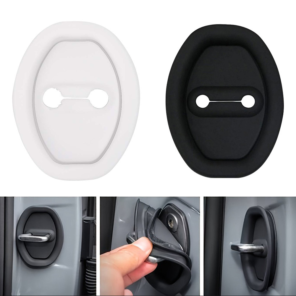 Silicone Car Door Lock Protector Universal Fit Guard Pad Shock ...