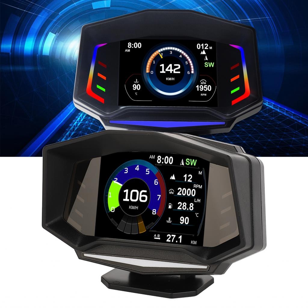 OBD2 HUD Display GPS Speedometer LCD Screen for Car | Shopee Malaysia
