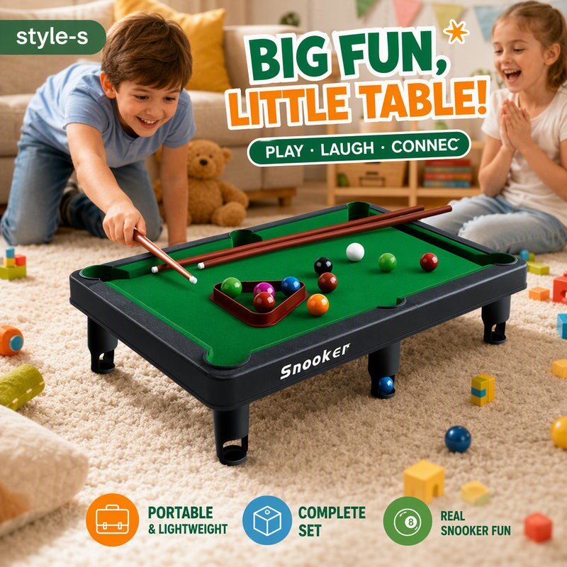 S/M/L Mini Kids Billiard Table Set Snooker Pool Board Game Sport Toy ...