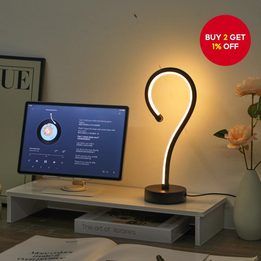 Creative Question Mark Shaped LED Table Lamp With Three-Step Dimmable ...