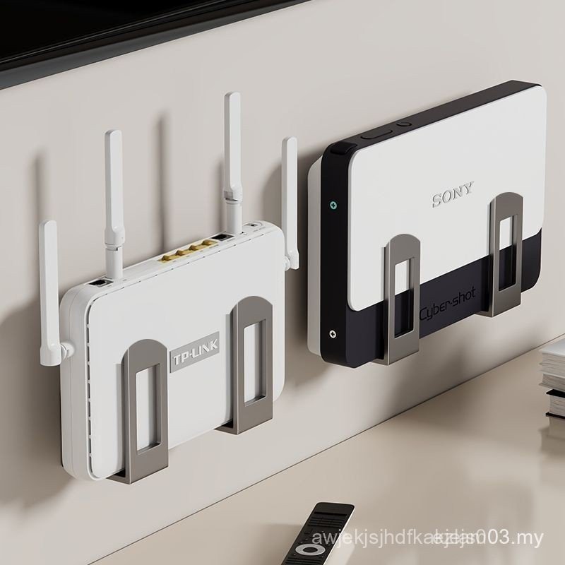 Router Wall Shelf Wall Hanging Perforation-Free Hook wifi Plug-In Board ...