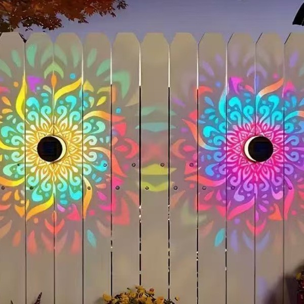 Solar color-changing fence lights outdoor decoration, solar wall/step ...