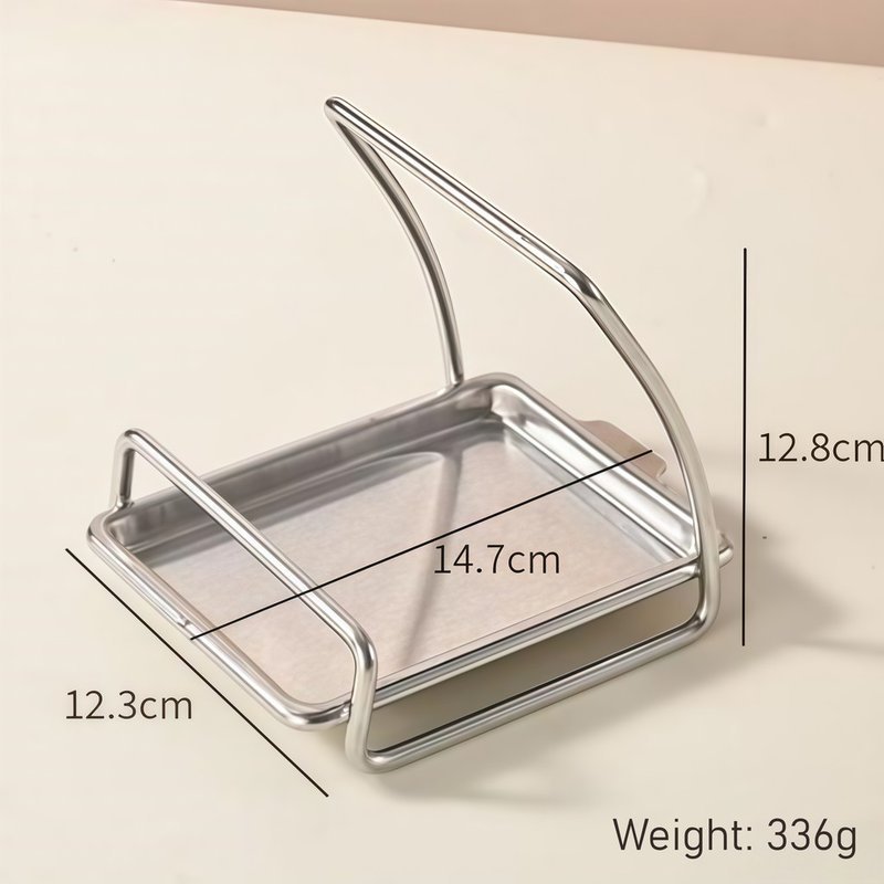 Pot Lid Holder Stainless Steel Cutting Board Stand Spoon Spatula ...