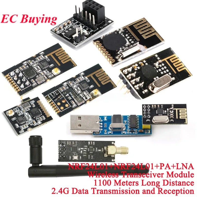 NRF24L01+PA+LNA Wireless Data Transmission Module 2.4GHz With Antenna ...