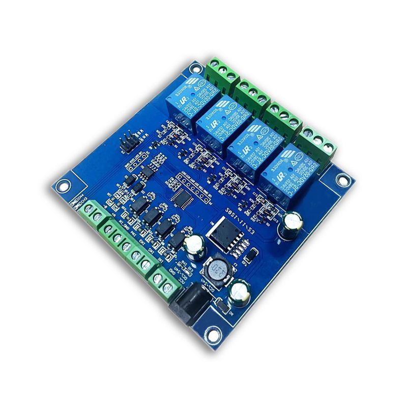 Modbus RTU Four-Channel Relay Module RS485/TTL UART 4-Channel Input 4 ...