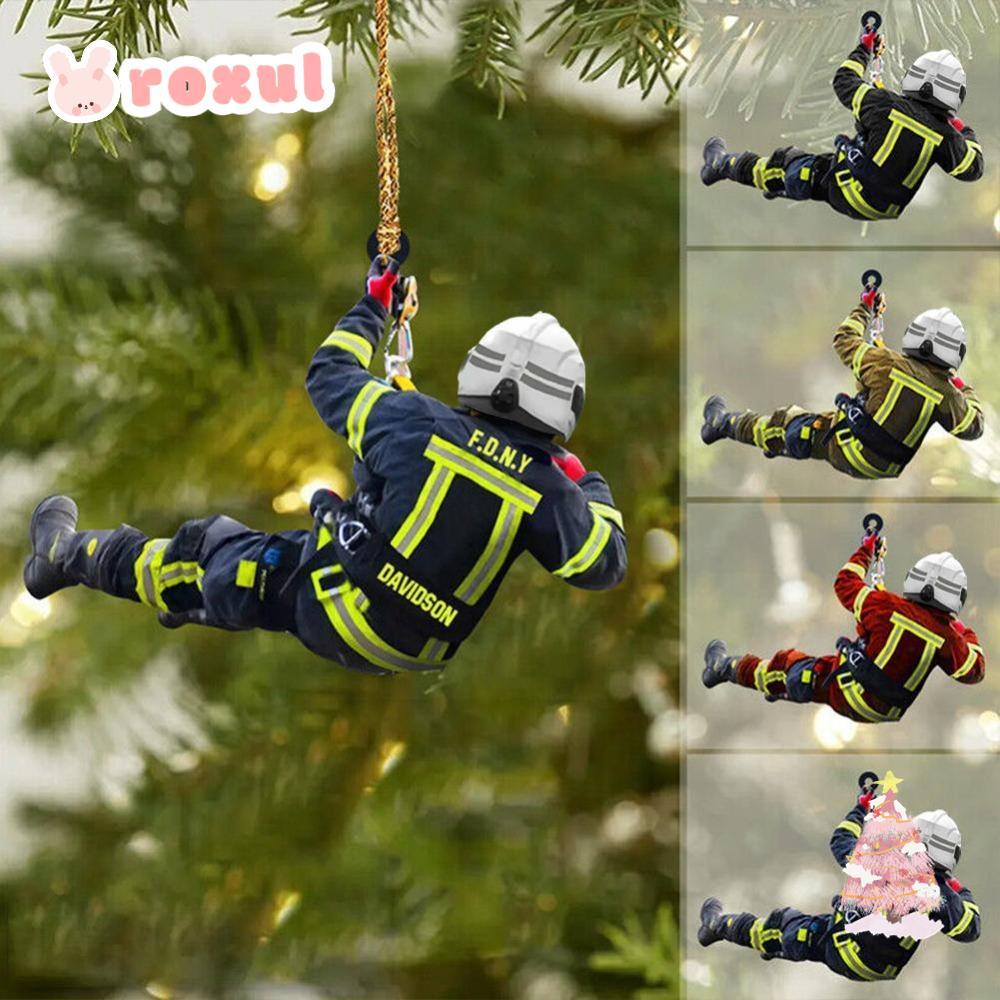 ROXUL 2Pcs Firefighter Pendant, Fire Peripheral Hanging Car Pendant ...