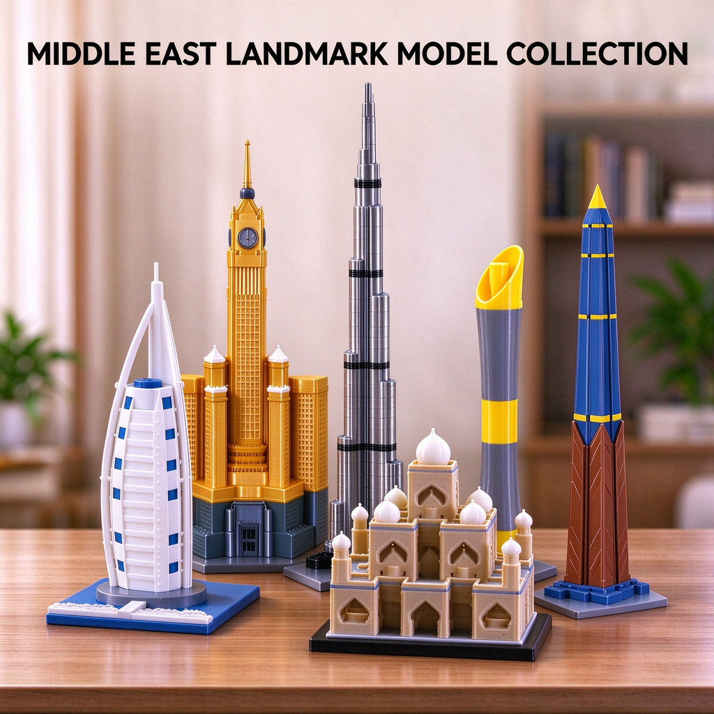 Middle East Landmark Model Collection, Dubai Burj Khalifa, Burj Al Arab ...