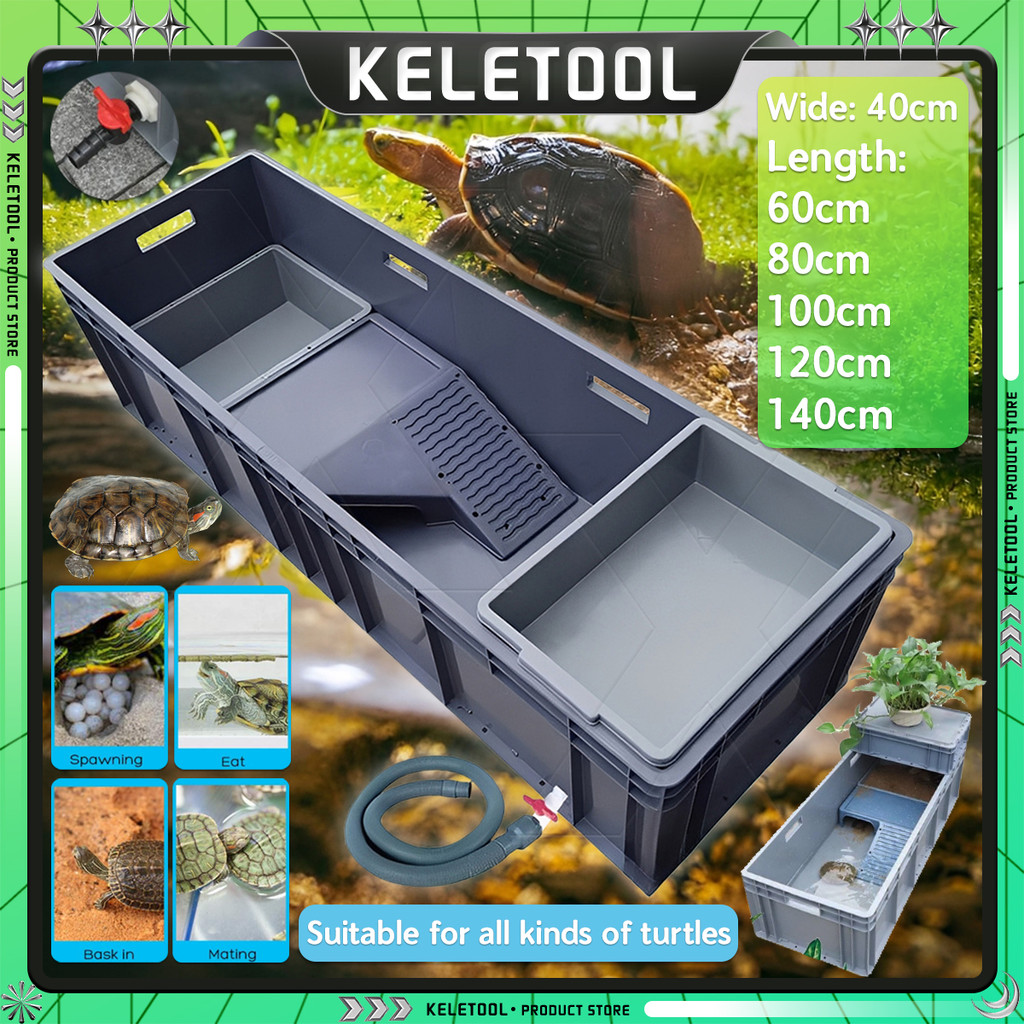 Large Turtle Tank Thickened Reptile Turtle Tortoise Tank With Drainage ...