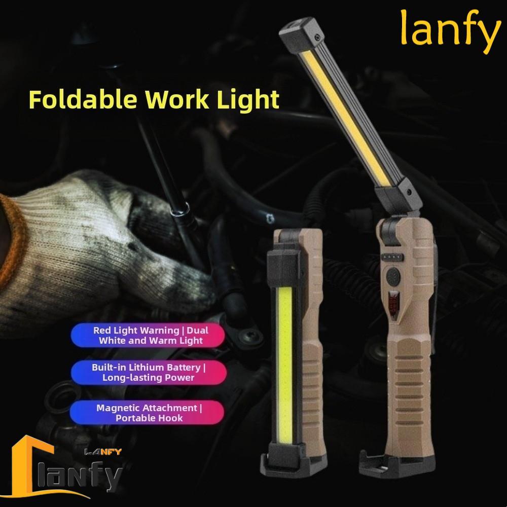 LANFY Folding Work Light, USB Rechargeable Multi-functional Foldable ...