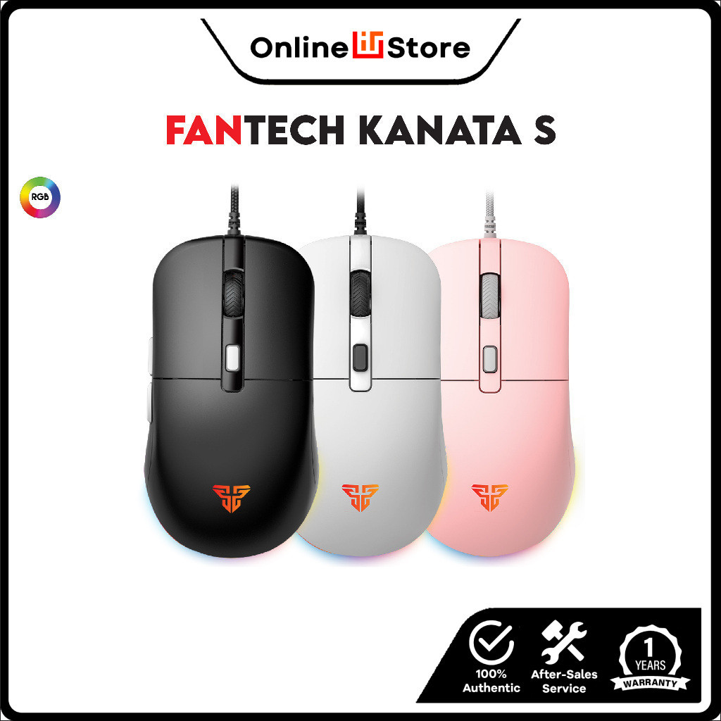 Fantech Kanata S VX9s Wired Gaming Mouse Ambidextrous Design 7200 DPI 6 ...