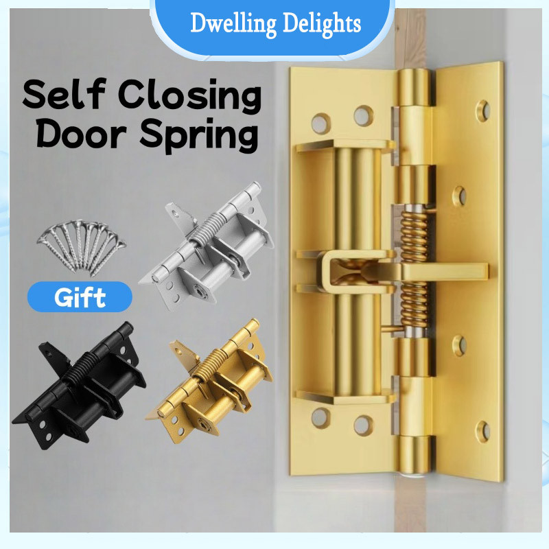 Self Closing Spring Hinges Automatic Door Closer Aluminum Alloy Door ...