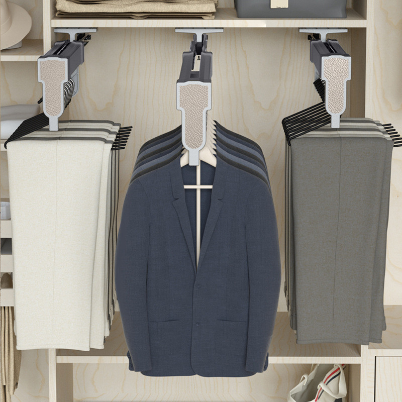 Retractable Pants Hanging Pants Rack Storage Pull-out Wardrobe Slide ...