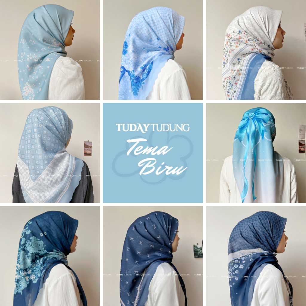 [TEMA BIRU] TUDAY TUDUNG BAWAL PRINTED BIDANG 48 RAYA 2026 BLUE ...
