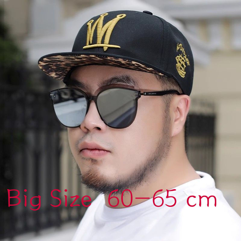 Baseball Cap for Men Big Head 60-65 Cm Hip-hop Snapback Cap Flat Brim ...