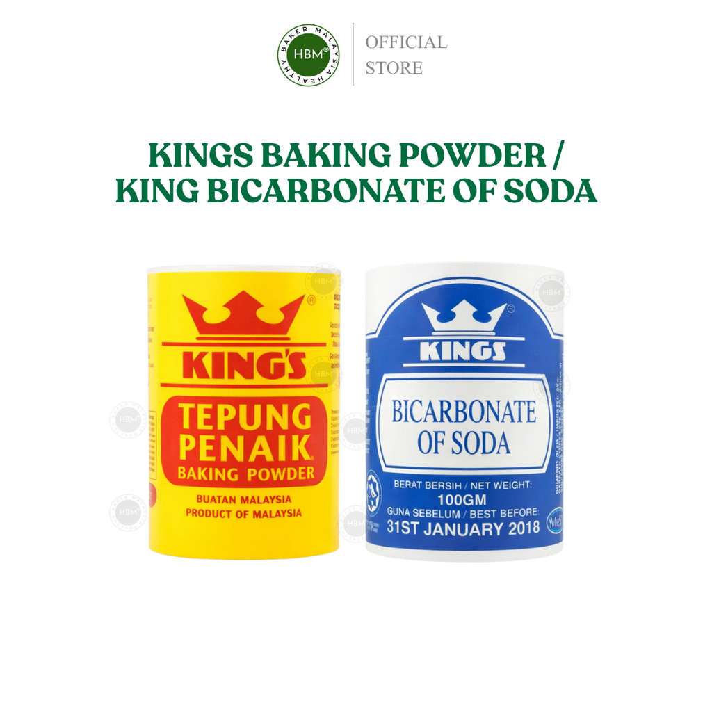 KINGS BAKING POWDER 110G / KINGS BICARBONATE OF SODA / TEPUNG PENAIK ...