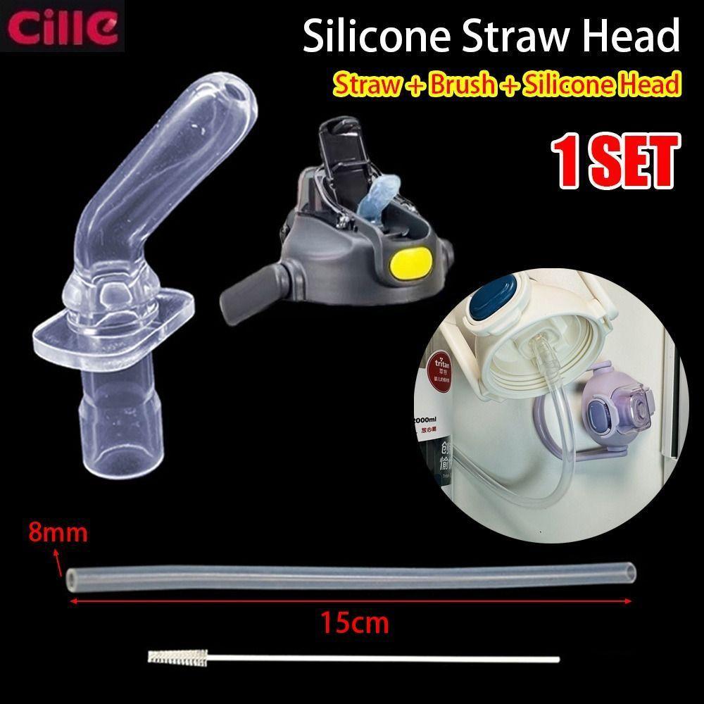 AOPHEKM 1Set Silicone Straw Set, Food Level Heat Resistant Mouth ...