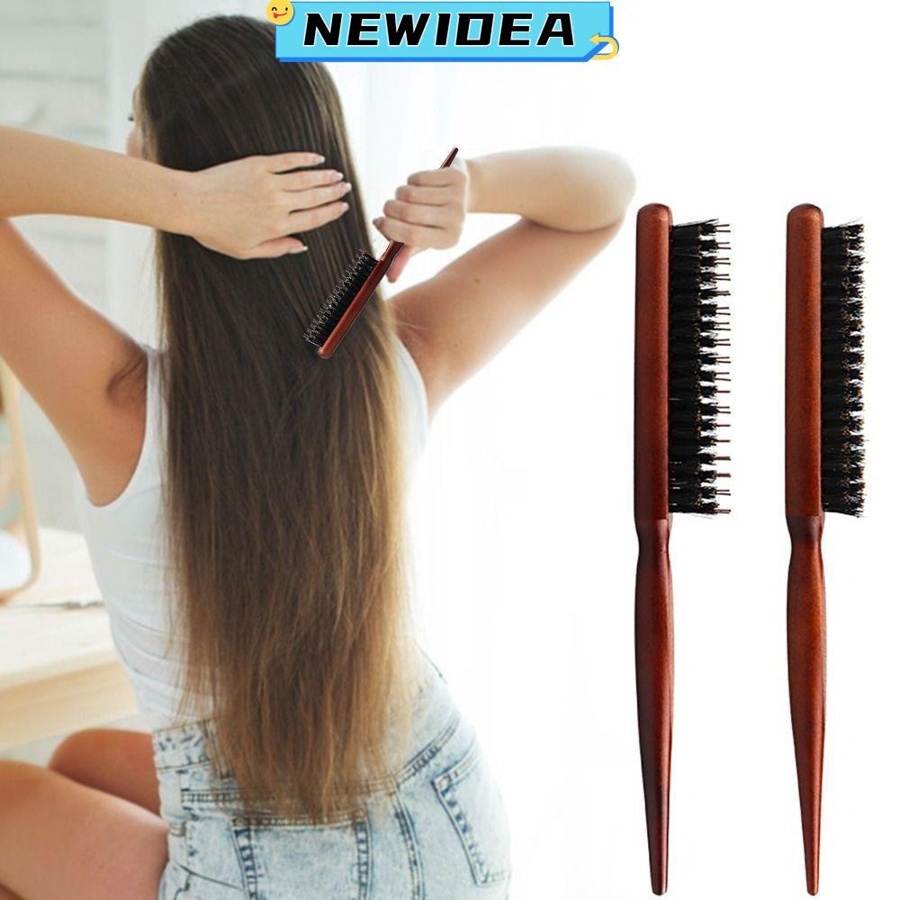 NEWIDEA Fluffy Hair Beating Comb, Durable Wooden Handle Pointed Tail ...