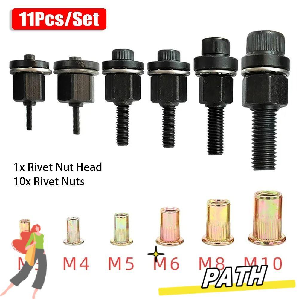 PA-HOME 11Pcs/Set Hand Rivet Nut, Easy Installation M3 M4 M5 M6 M8 M10 ...