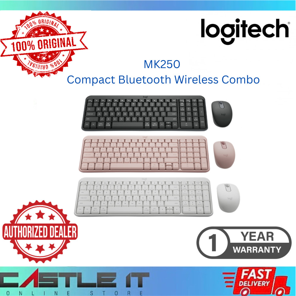 Logitech MK250 Compact Bluetooth Wireless Keyboard and Mouse Combo ...