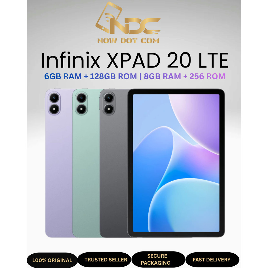INFINIX XPad 20 LTE Tablet [6GB RAM 128GB ROM] [8GB RAM 256GB ROM ...