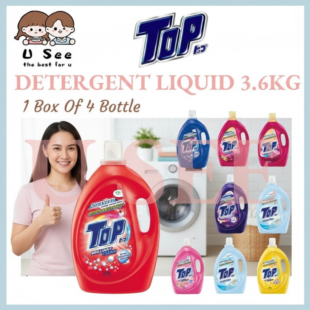 READY STOCK!!! Top Liquid Detergent - 7 Variants 3.6kg Super Hygienic ...