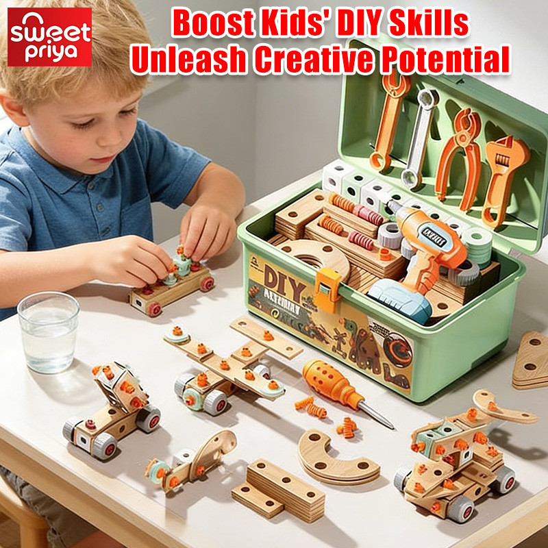 190PCS Kids Tool Toys Set With Electric Drill Tools Toy 3D Assembly For ...
