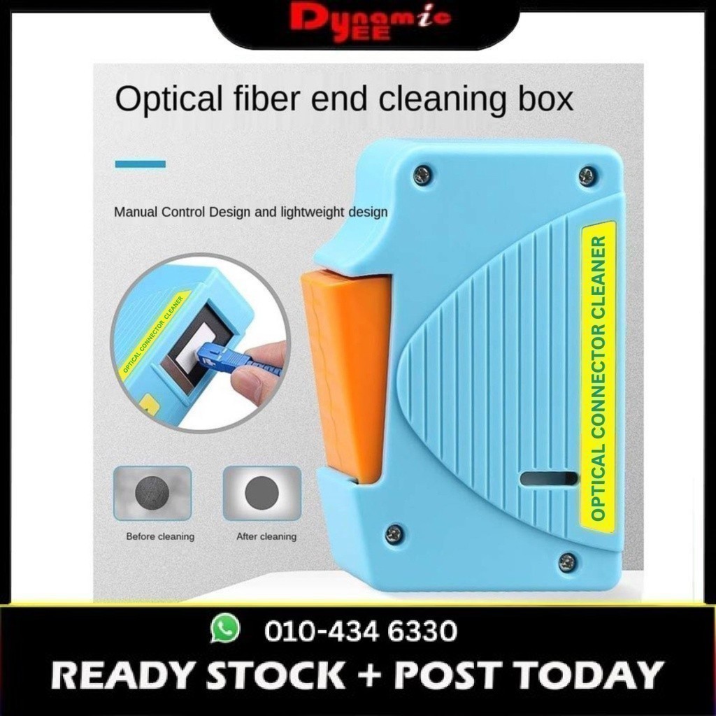 Optical Fiber Cleaning Box Cassette Fiber Optic Jumper End Face Cleaner ...