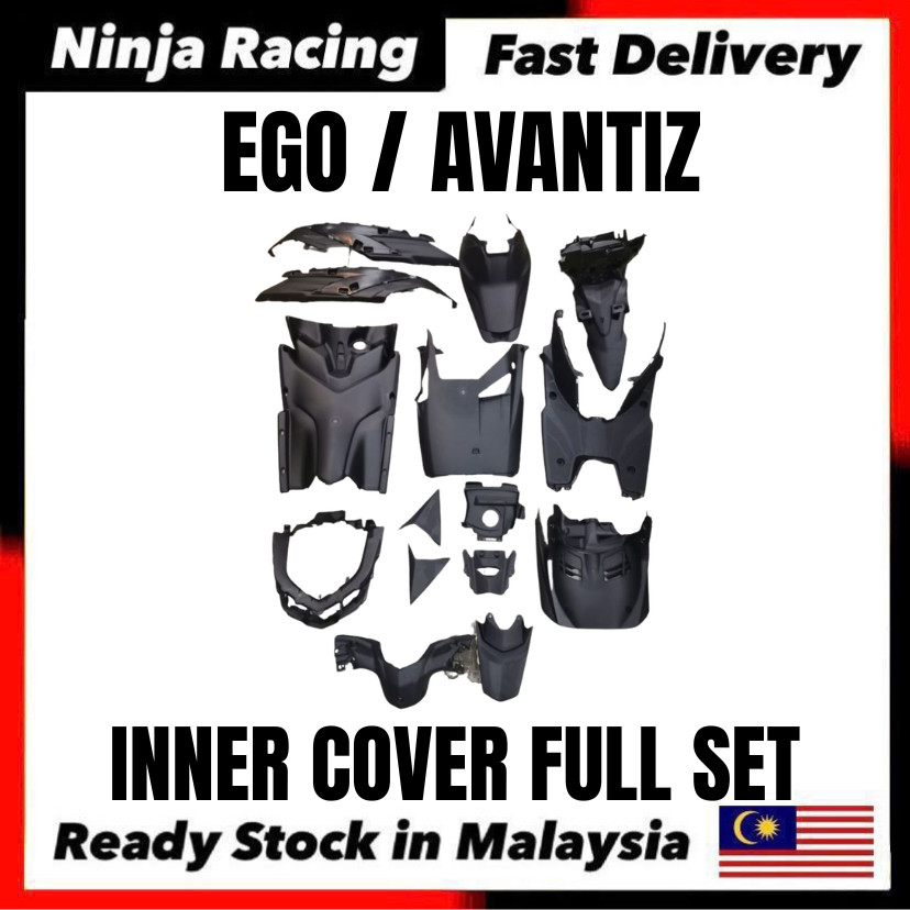 Yamaha EGO AVANTIZ Original Inner Cover Full Set Kaver Hitam Meter Tank ...