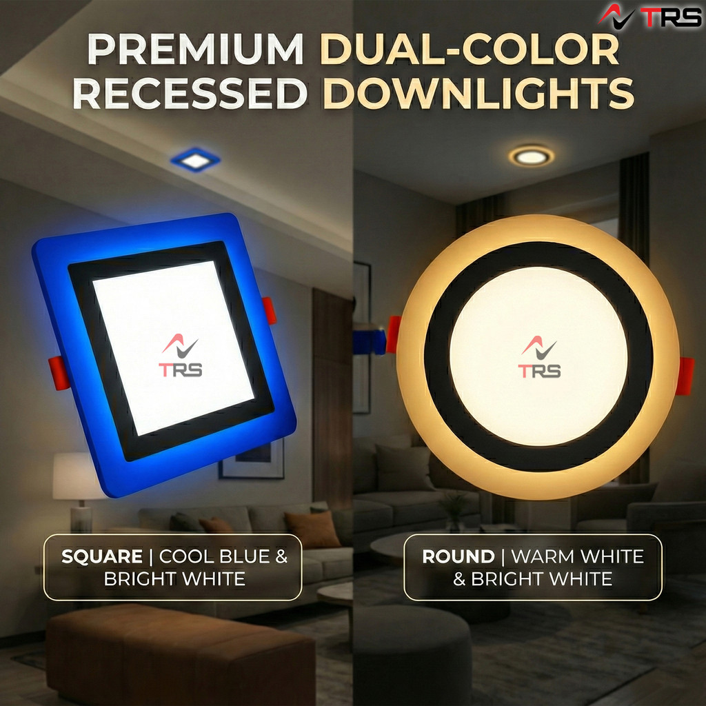 12W 18W 24W Double Color LED Downlight LED 2in1 Color Recessed ...